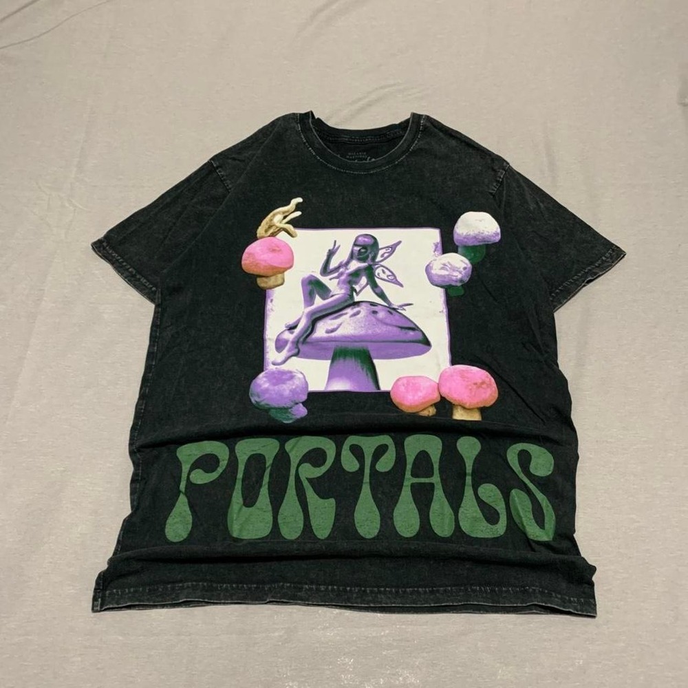 Melanie Martinez Portals Mushroom Fairy Mineral Wash Graphic T-Shirt Large